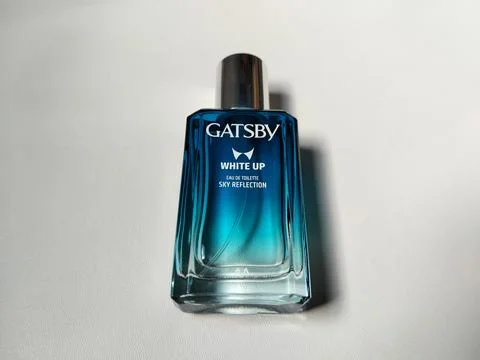 Central Java Indonesia 8 June 2026: close-up Gatsby White Up fragrance bottle  Stock Photos
