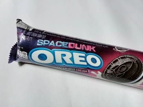 Central Java Indonesia April 1, 2025: Oreo spacedunk Spaceburst cream. Фото