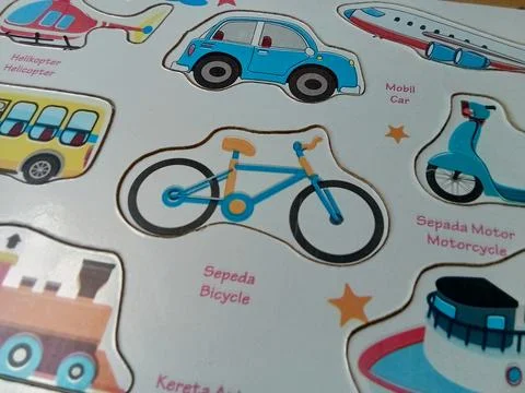 Central Java Indonesia April 17 2024: Puzzles for children's education Stock Photos