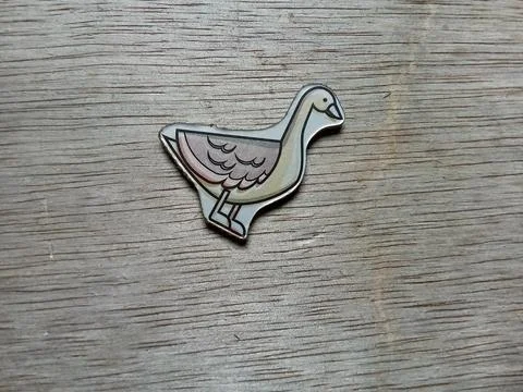 Central Java Indonesia April 17 2024: children's puzzle, duck animal character. Stock Photos