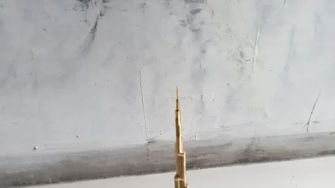 Central Java Indonesia April 20, 2025: Miniature Burj Khalifa Stock Footage 307162831