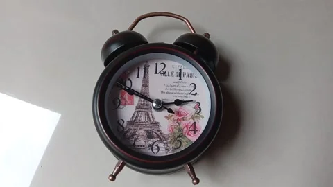 Central Java Indonesia April 20, 2025: Alarm clock with a nice design. Stock Footage 307163783