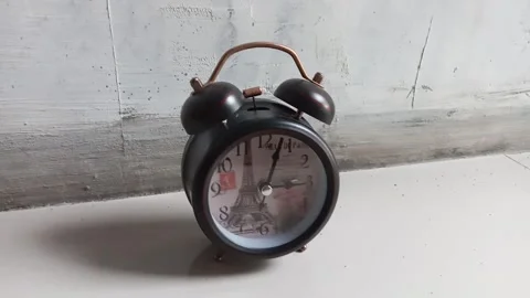 Central Java Indonesia April 20, 2025: Alarm clock with a nice design. Video stock 307164124