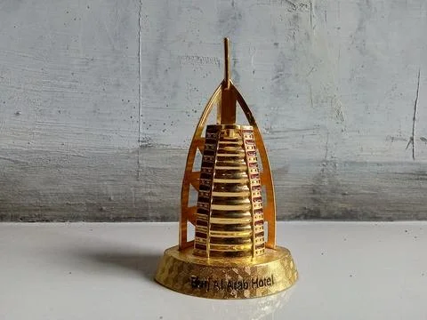 Central Java Indonesia April 20, 2025: Miniature Burj Al Arab is a luxury hotel  Stock Photos