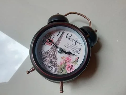 Central Java Indonesia April 20, 2025: Alarm clock with a nice design. Фото