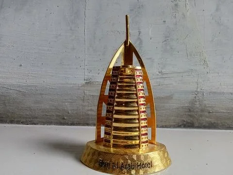 Central Java Indonesia April 20, 2025: Miniature Burj Al Arab is a luxury hotel  Stock Photos