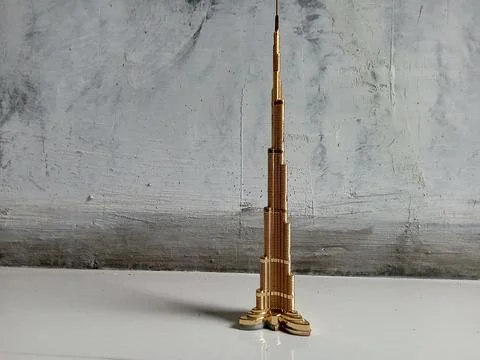 Central Java Indonesia April 20, 2025: Miniature Burj Khalifa Stock-Fotos