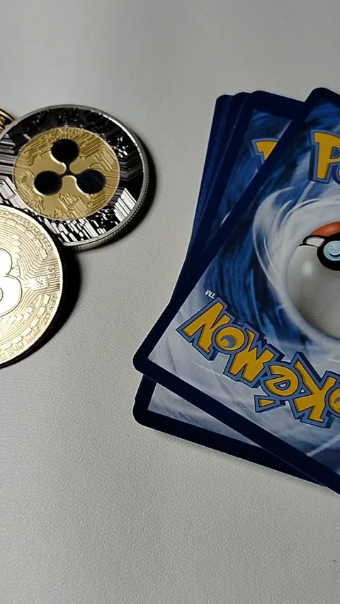 Central Java Indonesia April 30, 2026: Pokemon TCG collectible cards combined wi Stock Footage 334043588