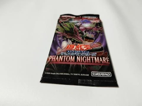 Central Java Indonesia April 30, 2026: The YU-GI-OH TCG Phantom Nightmare card p Stock-Fotos