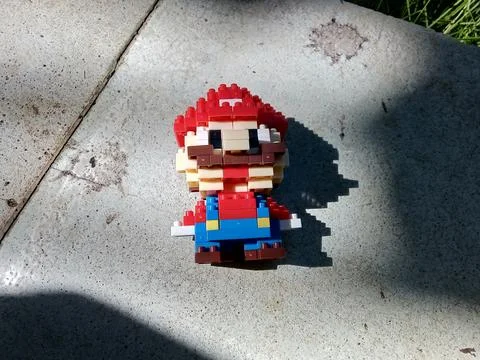 Central Java Indonesia April 7 2024: bricks toy mario bros. Stock Photos