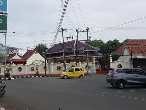 Central Java, Indonesia. The atmosphere in a Chinatown, shops in Jepara City  Stock-Fotos