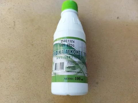 CENTRAL JAVA, INDONESIA - AUG 09, 2026: A bottle of Medika Alkohol 70 percent an Stock Photos