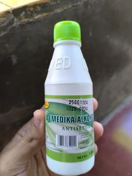 CENTRAL JAVA, INDONESIA - AUG 09, 2026: A bottle of Medika Alkohol 70 percent an Stock Photos