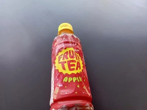 Central Java Indonesia August 1, 2025: Fruit tea bottled drinks. Фото