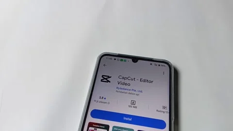 Central Java Indonesia August 14, 2025: Capcut mobile application Stock Footage 314827316