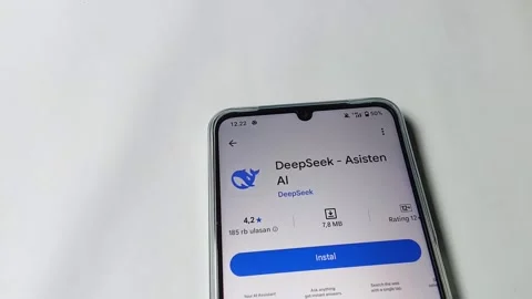 Central Java Indonesia August 14, 2025: Deepseek mobile application, Artificial  Stock Footage 314827318