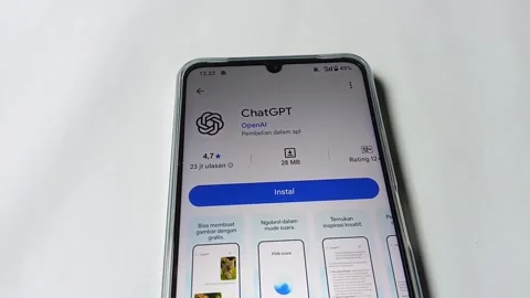 Central Java Indonesia August 14, 2025: gpt chat application, artificial intelli Stock Footage 314827366