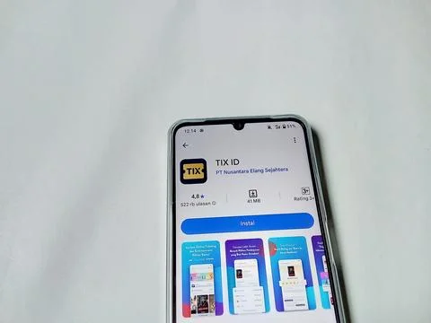 Central Java Indonesia August 14, 2025: TIX ID is Indonesia's leading mobile app Photos