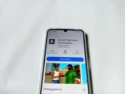 Central Java Indonesia August 14, 2025: Grand Theft Auto: San Andreas game Foto stock