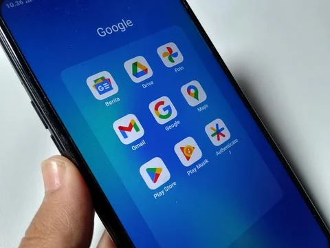 Central Java Indonesia August 14, 2025: application products from Google. Stock Photos