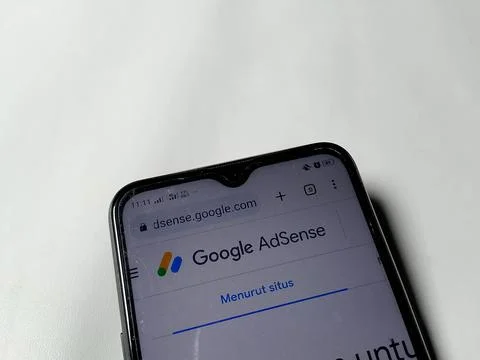 Central Java Indonesia August 14, 2025: google adsense make money online  Фото