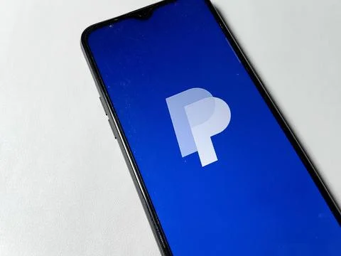 Central Java Indonesia August 14, 2025: Paypal application on mobile devices. Stock Photos
