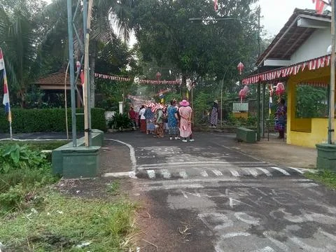 Central Java Indonesia August 24, 2025: Republic of Indonesia anniversary carniv Stockfoto's