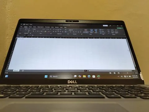 Central Java, Indonesia, August 4, 2026: Microsoft Excel software displayed 写真素材