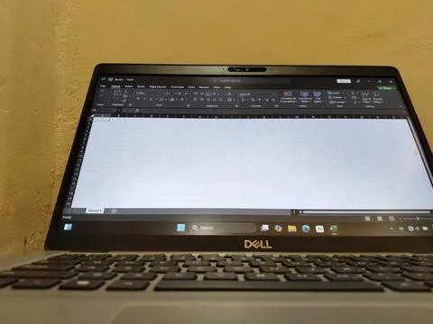 Central Java, Indonesia, August 4, 2026: Microsoft Excel software displayed 写真素材