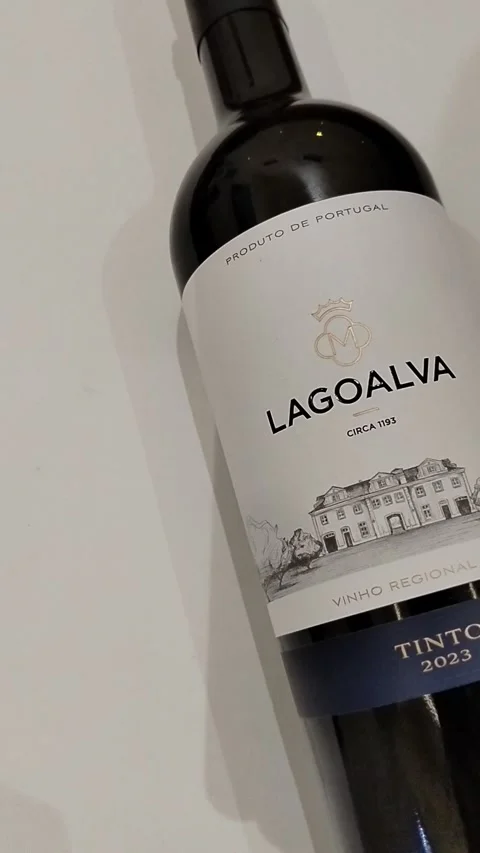 Central Java Indonesia August 6 2026: A bottle of Lagoalva Tinto 2023, a regiona 库存影片 343549398