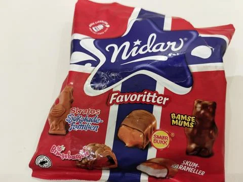 Central Java Indonesia August 6 2026: Detail of Nidar chocolate retail packaging Stock Photos