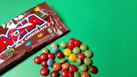 Central Java Indonesia December 30, 2025: Chacha chocolate candy. Stock Footage 325922534