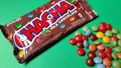 Central Java Indonesia December 30, 2025: Chacha chocolate candy. Stock Footage 325922550