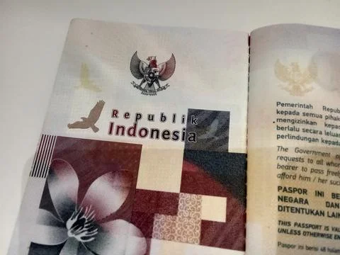 Central Java, Indonesia, December 5, 2025: Indonesian Passport Stockfoto's