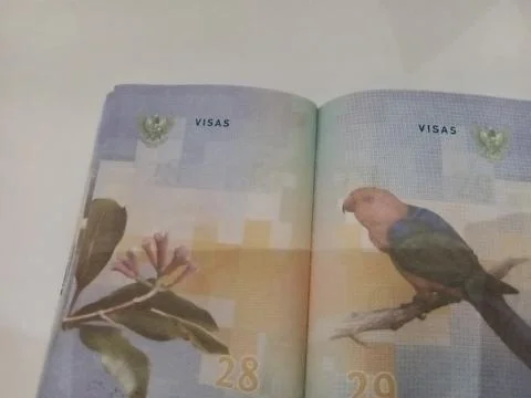 Central Java, Indonesia, December 5, 2025: Indonesian Passport Stockfoto's