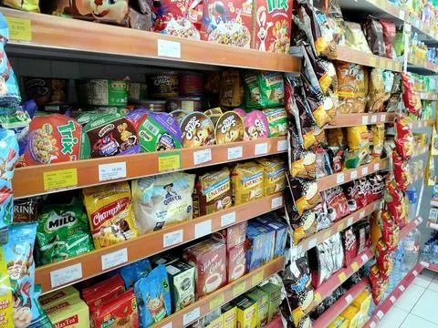 Central Java, Indonesia, February 1, 2026: Food choices on display Фото