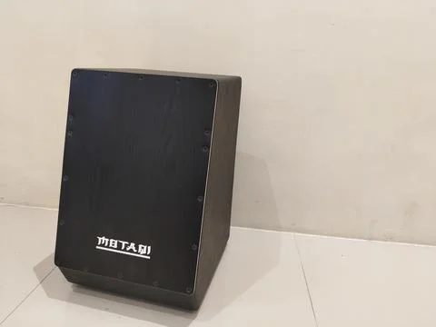 Central Java Indonesia February 14, 2026: cajon musical instruments against the  Фото