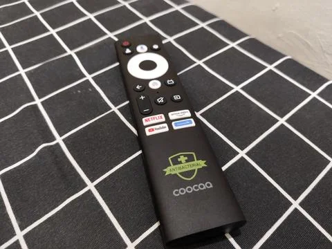 Central Java Indonesia February 14, 2026: Coocaa TV Remote. Фото