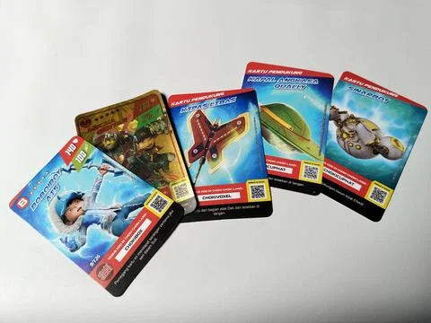 Central Java Indonesia February 15, 2026: Monsta Galaxy Card BoBoiBoy, Trading C Foto stock