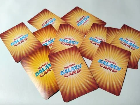 Central Java Indonesia February 15, 2026: Monsta Galaxy Card BoBoiBoy, included  Stock-Fotos