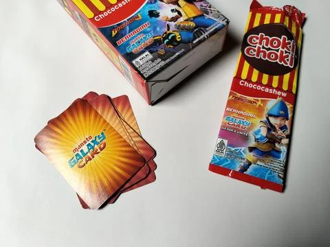 Central Java Indonesia February 15, 2026: Choki Choki monsta Galaxy Card Stock-Fotos