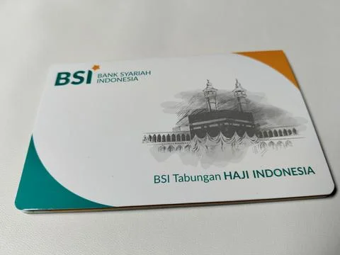 Central Java Indonesia February 15, 2026: Bank Syariah Indonesia savings book  Фото