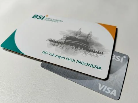 Central Java Indonesia February 15, 2026: Bank Syariah Indonesia savings book  Фото