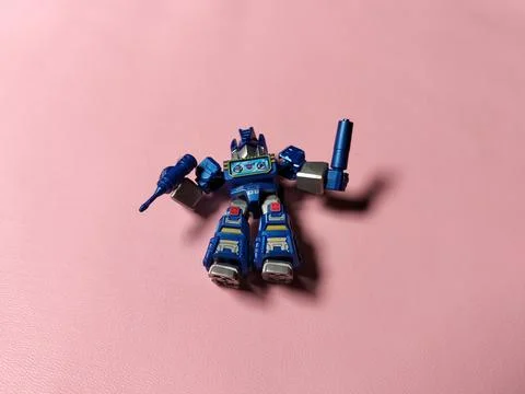 Central Java Indonesia February 15, 2026: Transformers Soundwave blokees toys. Фото