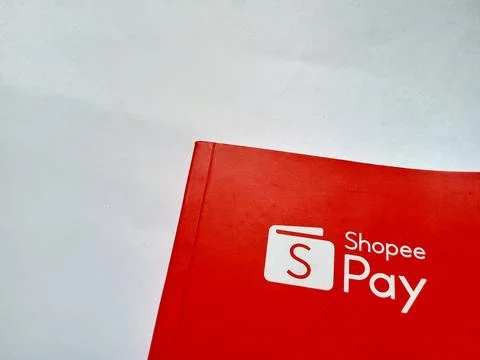 Central java Indonesia February 18, 2023: small shopee pay notebook. Stock Photos