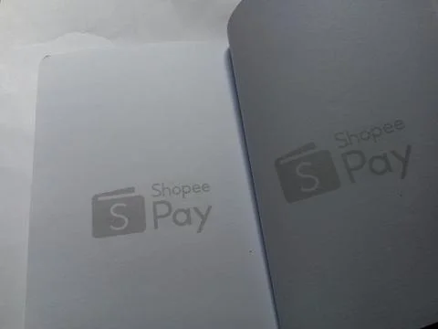 Central java Indonesia February 18, 2023: small shopee pay notebook. Stock Photos