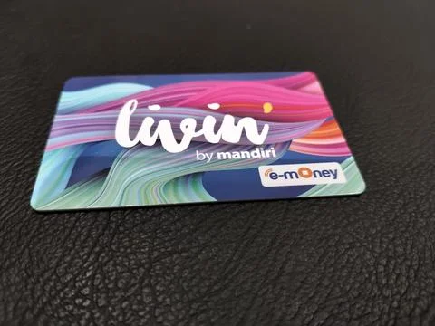 Central Java Indonesia February 3, 2026: The Livin' by Mandiri card Stock Photos