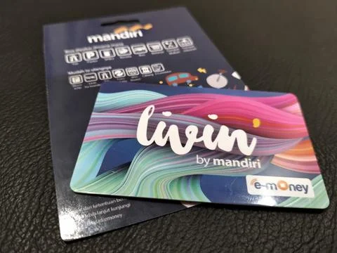 Central Java Indonesia February 3, 2026: The Livin' by Mandiri card Stock-Fotos