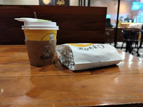 Central Java Indonesia February 5, 2026: Roti'O food and beverage outlet. Stock Photos