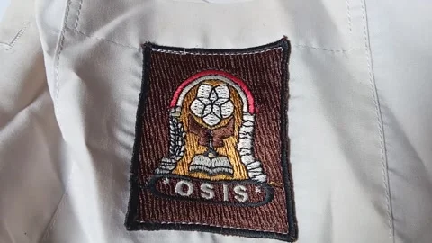 Central Java Indonesia January 10 2025: Student council (osis) logo on shirt 動画素材 298391546